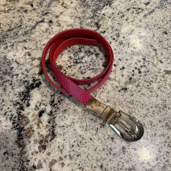 n/a Accessories - Pink Red Reversible Belt Sz L
